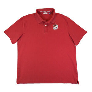 Georgia Bulldogs Polo Shirt XL Men's Cutter & Buck Red UGA Cotton Blend NCAA